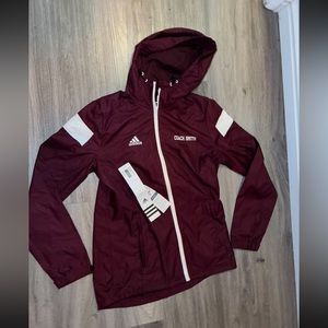 Adidas Maroon Womens Jacket Size Small
